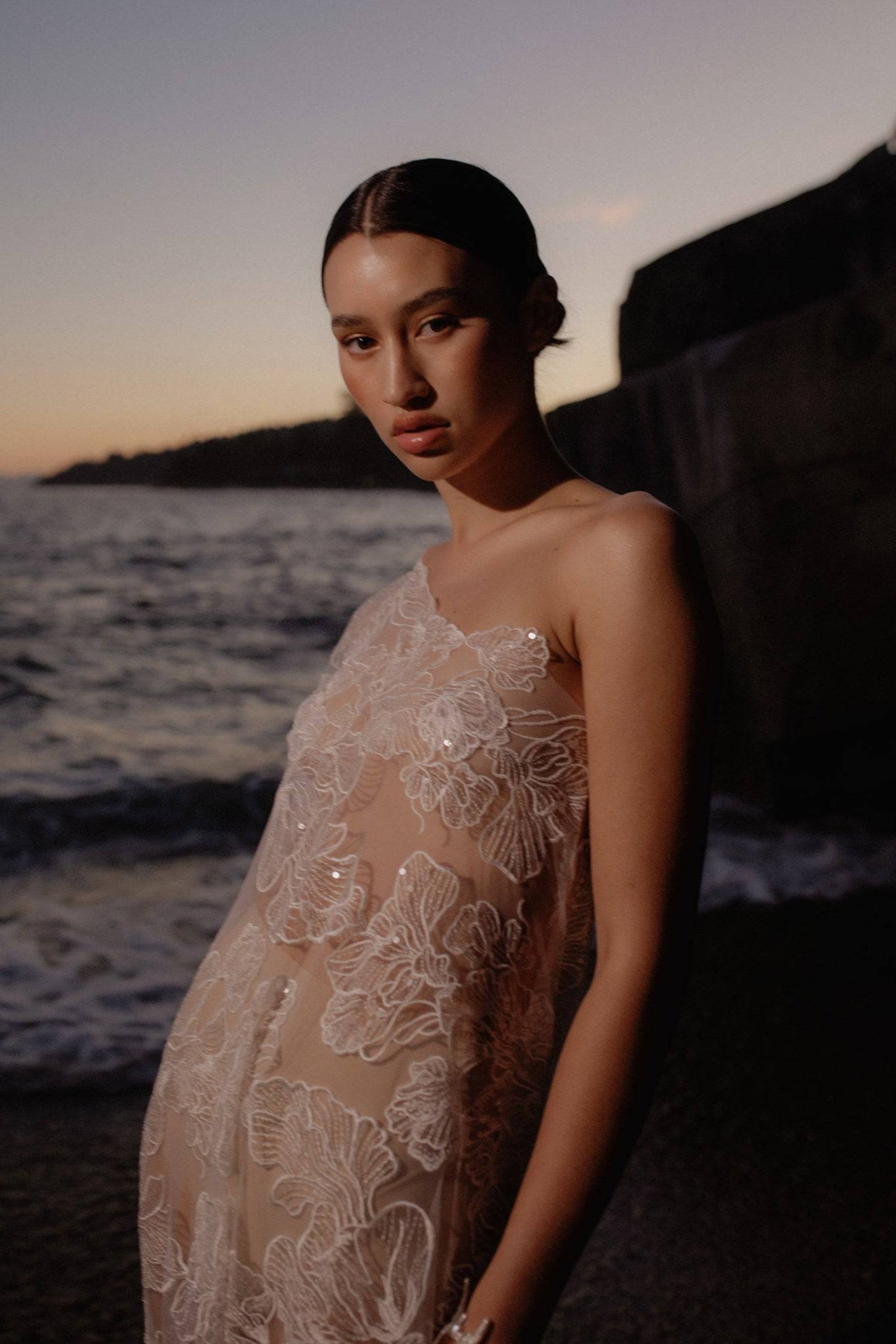 SEQUIN ASYMMETRIC COUTURE DRESS - TEMPÊTE BRAND