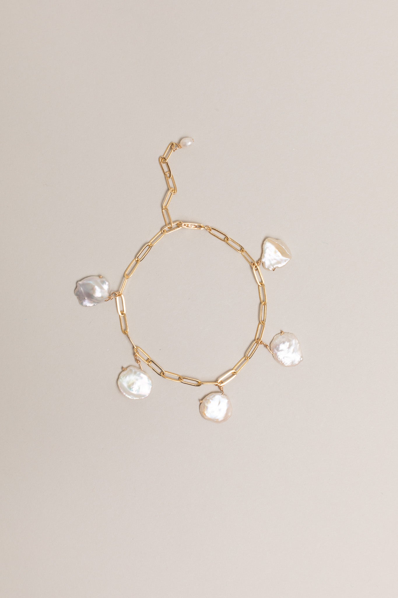 Paperclip Pearl Bracelet