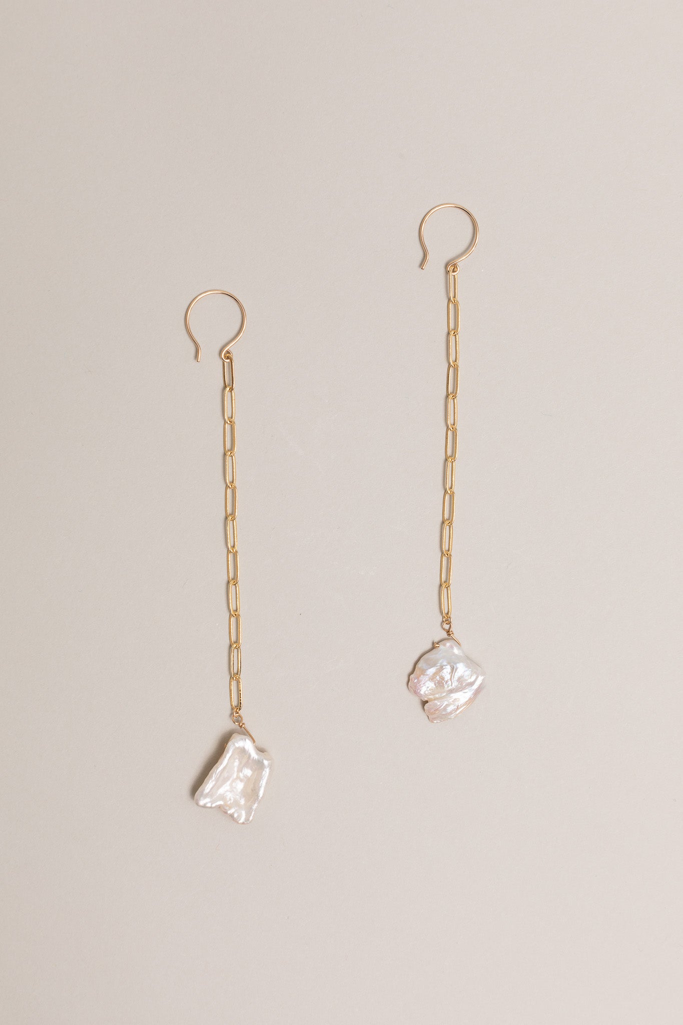 Paperclip Pearl Earrings