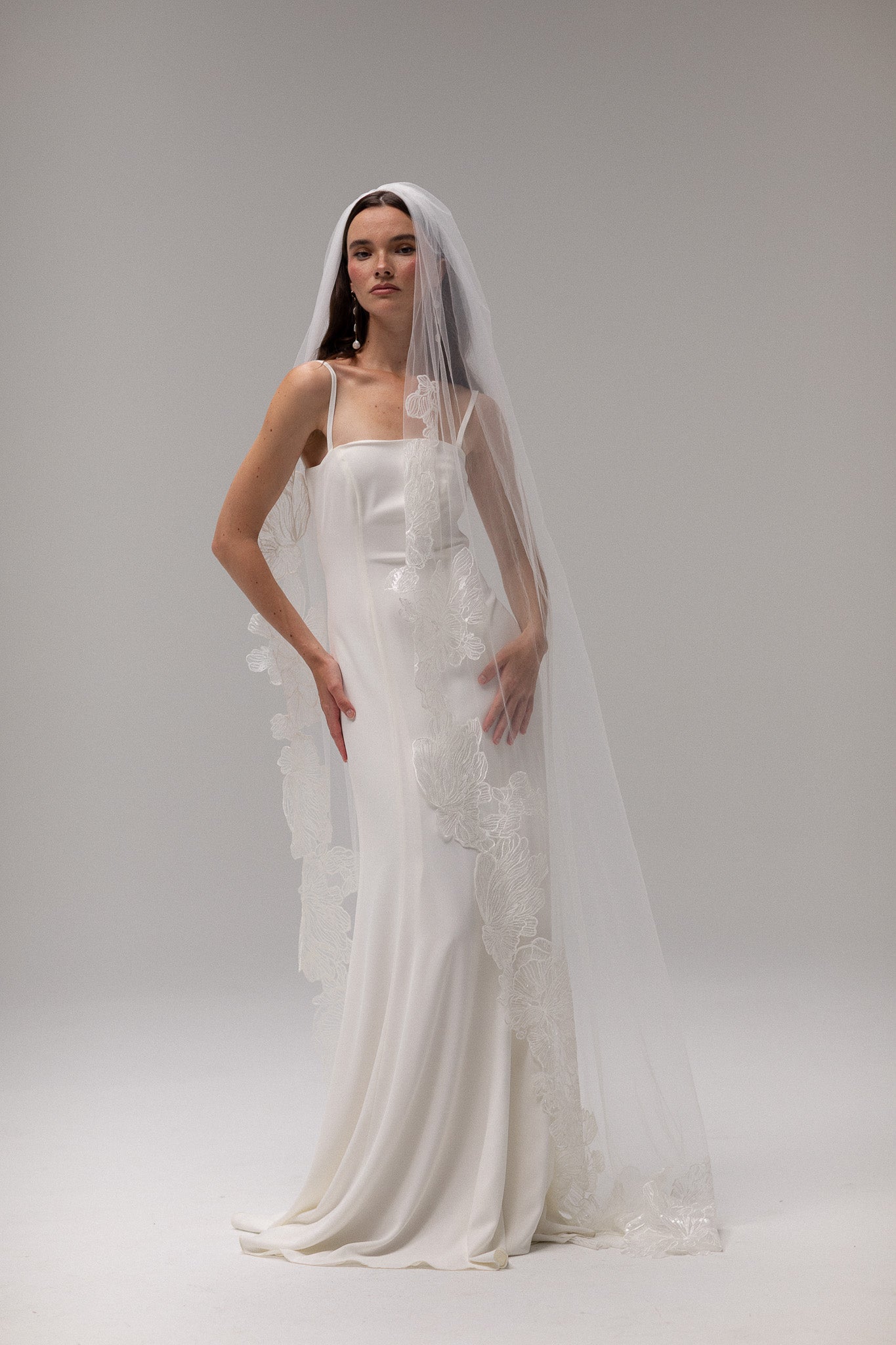 French lace cathedral tulle veil