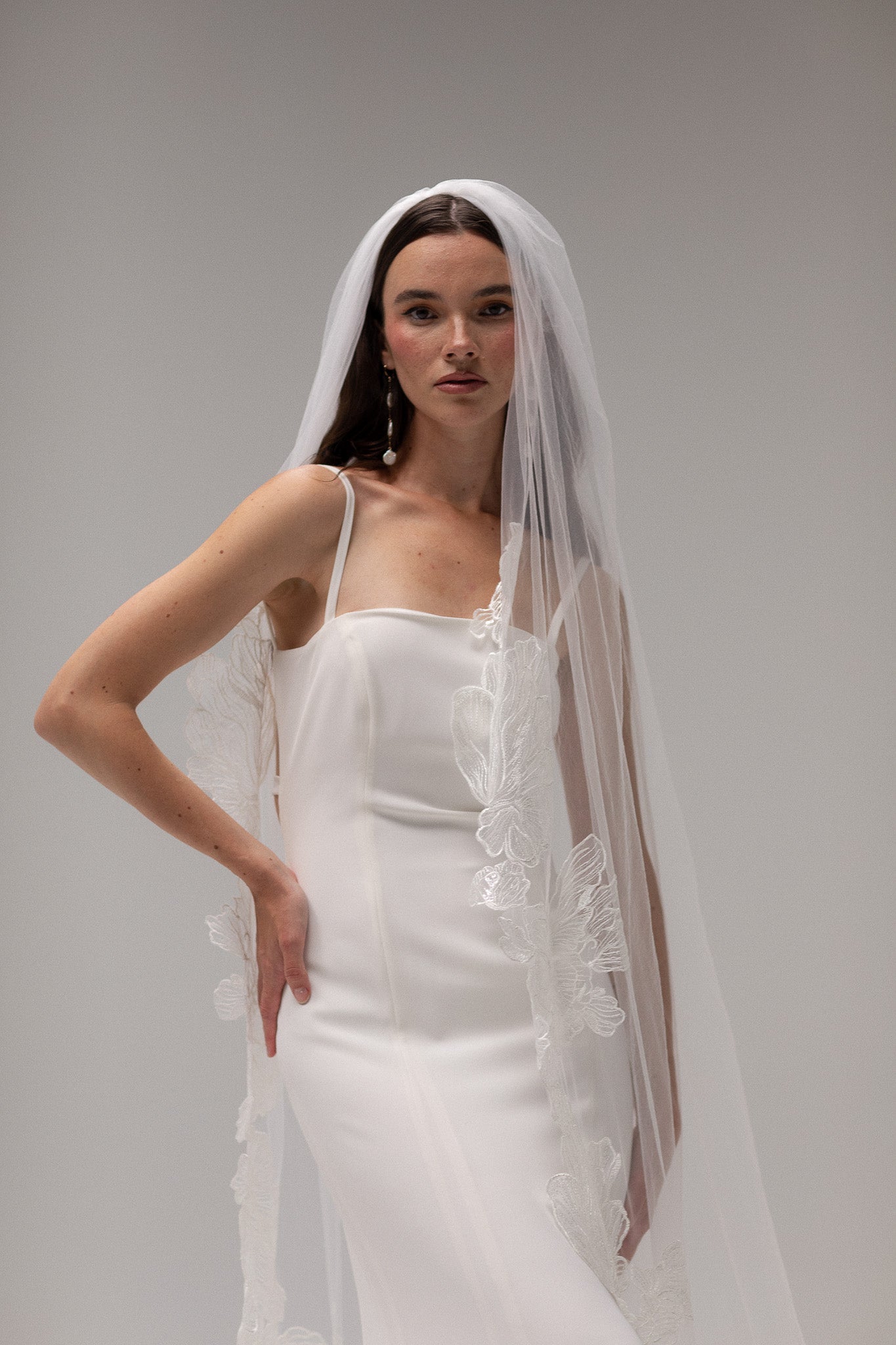 French lace cathedral tulle veil