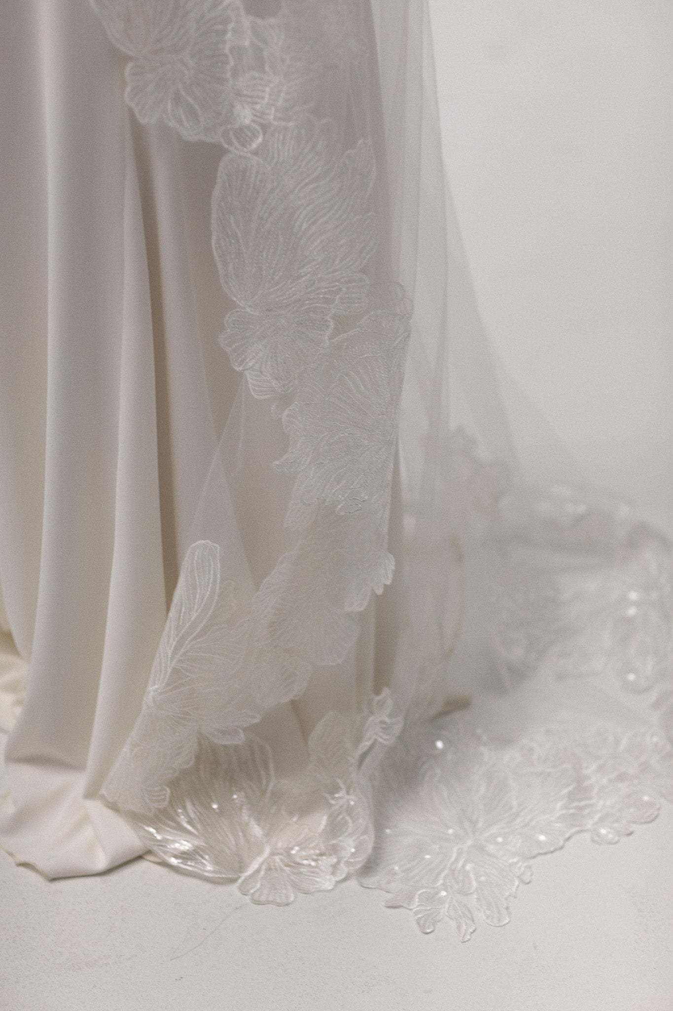 French lace cathedral tulle veil