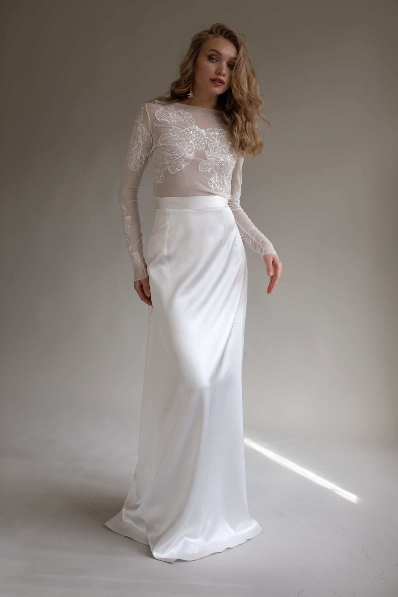 Bridal Maxi Satin Skirt | TEMPÊTE