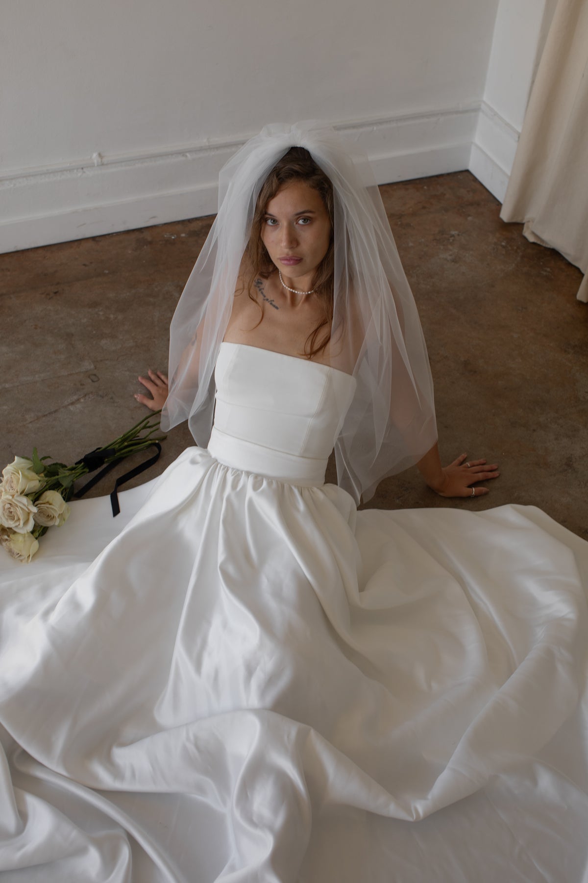 Volume elbow-length tulle veil