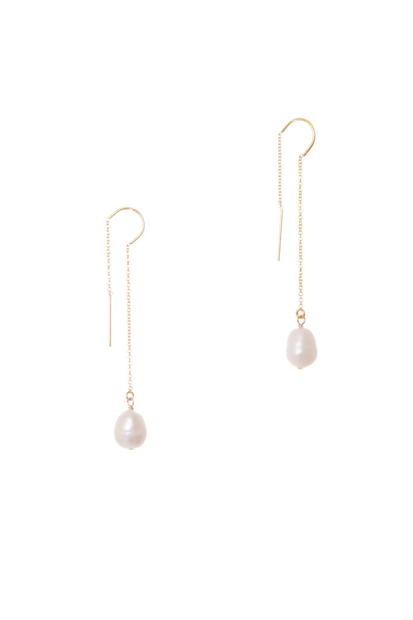 RAINDROP PEARL EARRINGS