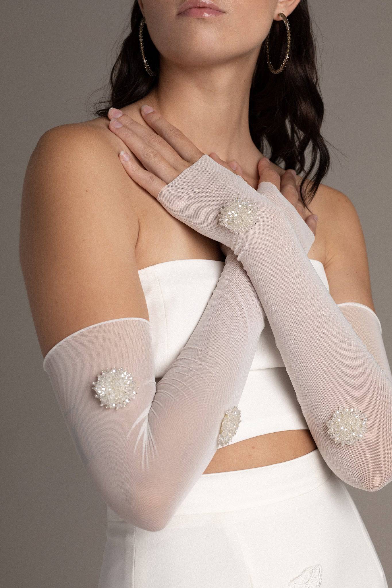 CRYSTAL MESH GLOVES