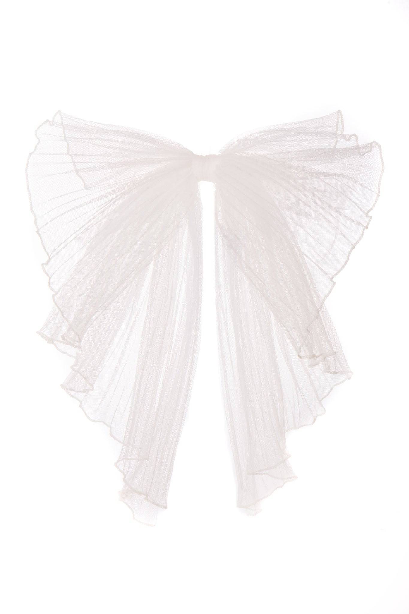 PLEATED TULLE HAIR BOW