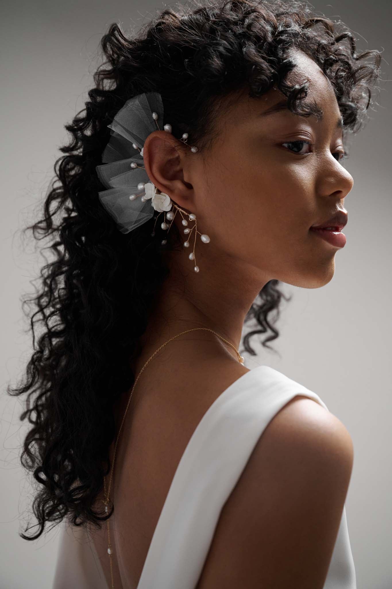 Cloudburst Pearl Wedding Ear Cuffs | TEMPÊTE Bridal Boutique