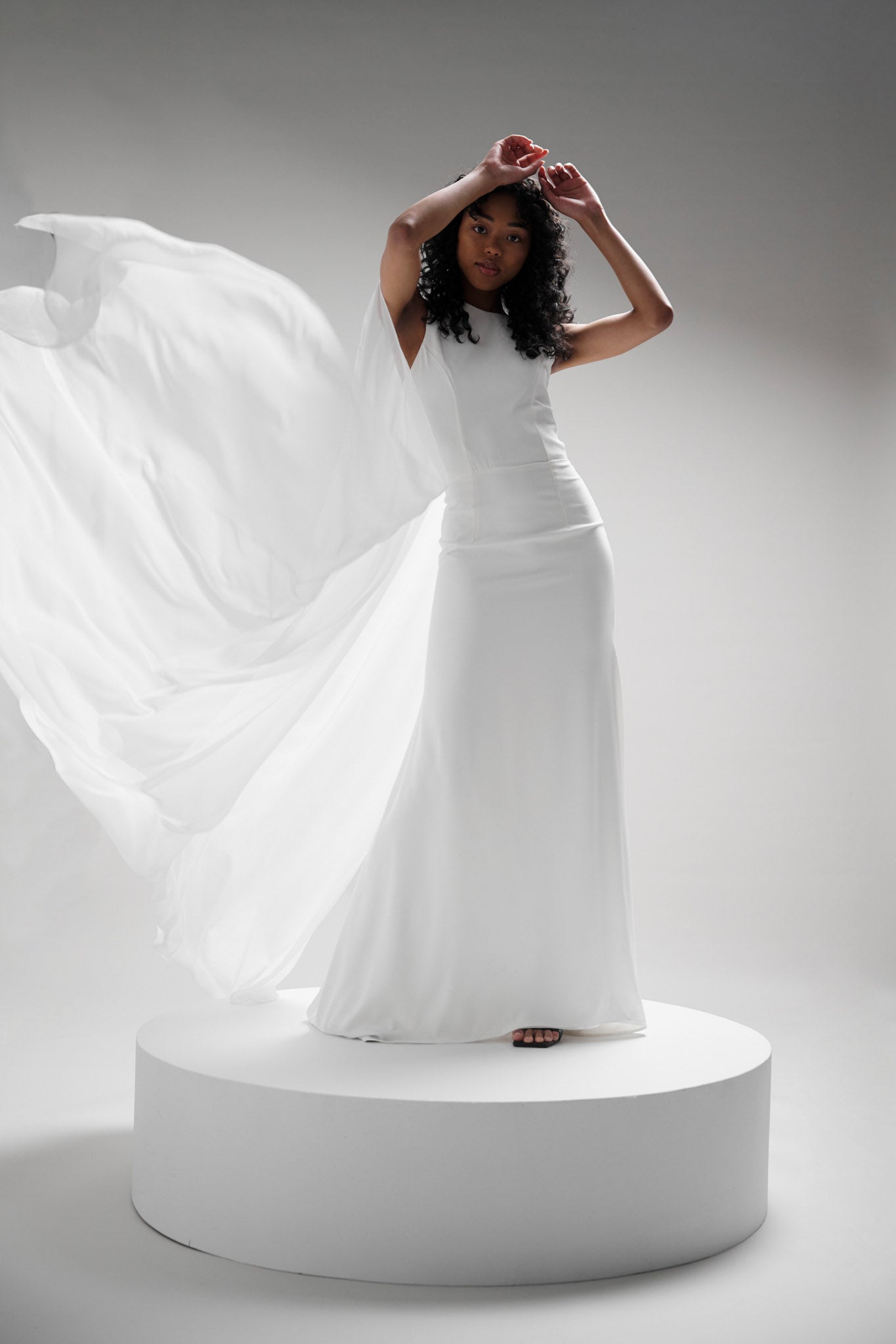 Cape Style Wedding Dress | TEMPÊTE Bridal