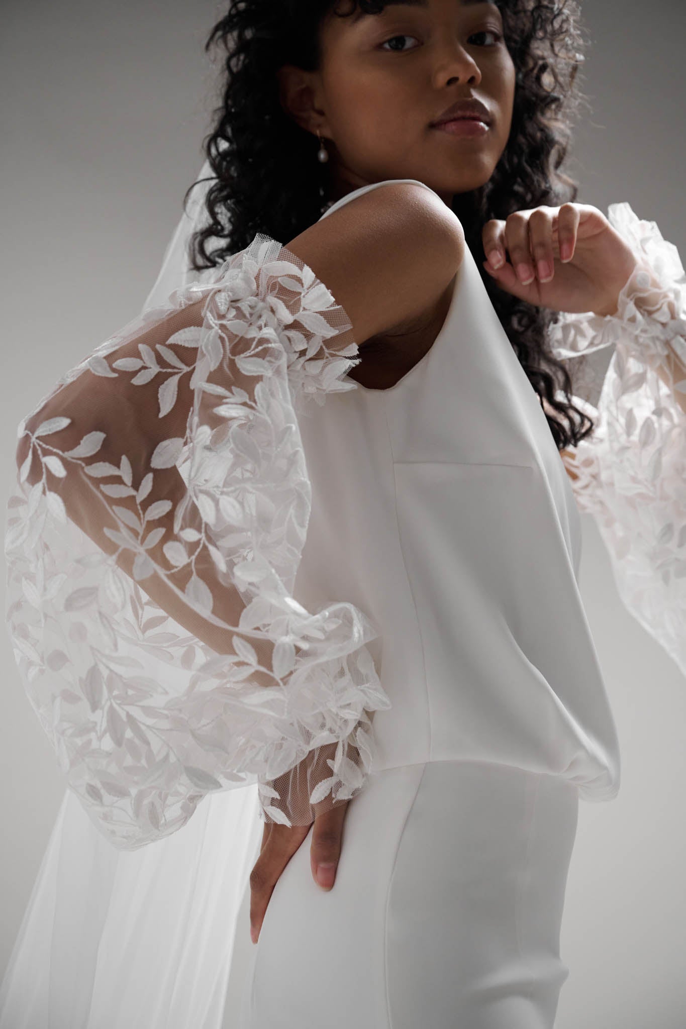 Floral Lace Blossom Wedding Sleeves | TEMPÊTE Bridal Boutique