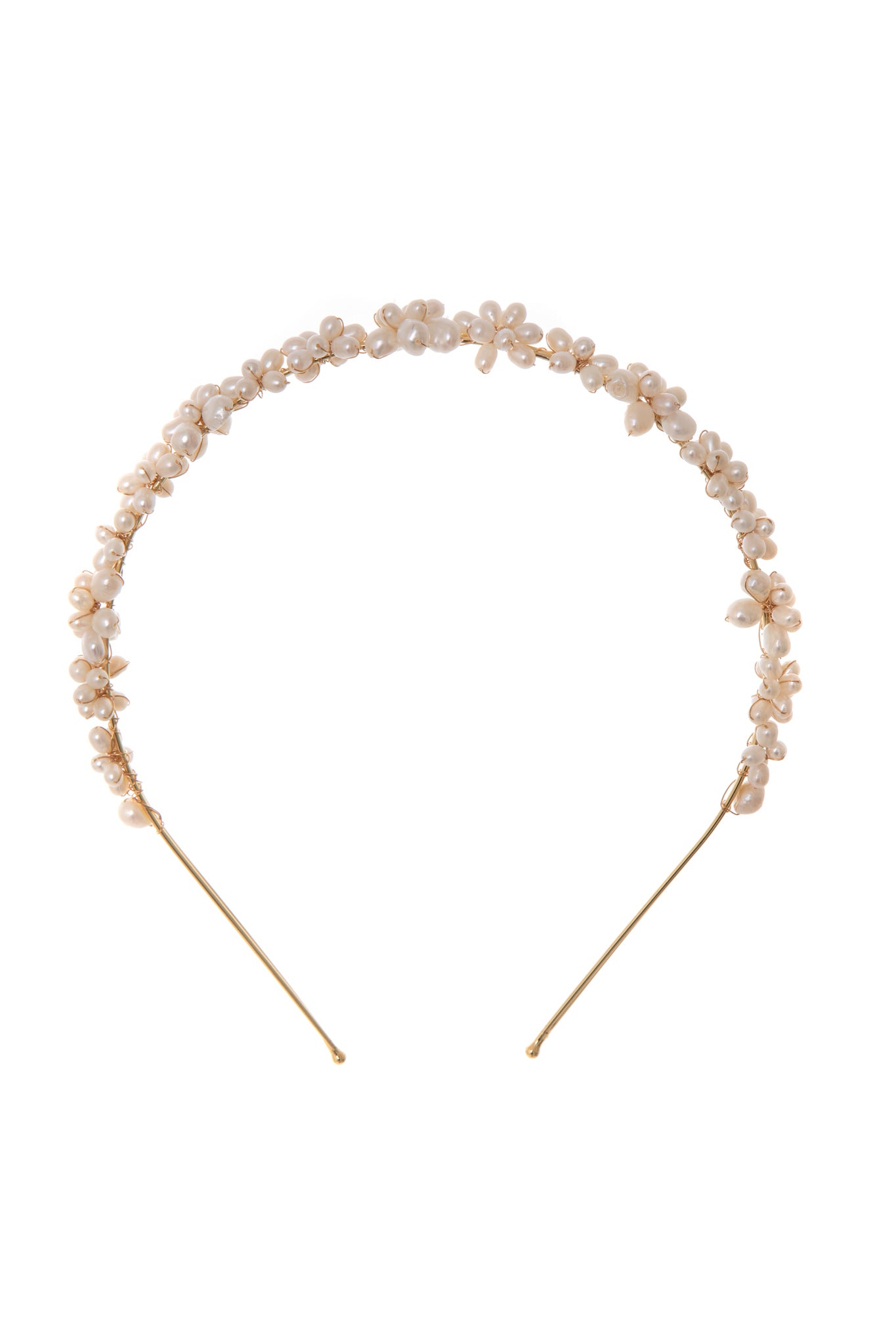 Sophisticated and dreamy pearl headband will compliment any bridal look. Look like a goddess walking down the aisle with light shimmering off each individual pearl.