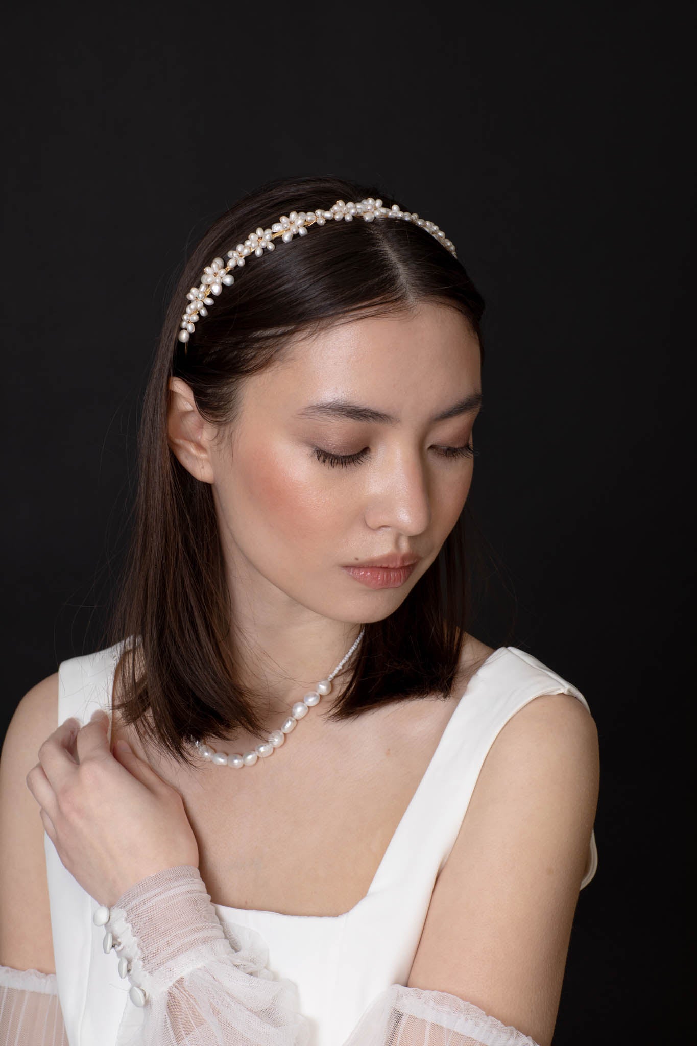 Halo Pearl Wedding Hair Headband | TEMPÊTE Bridal Boutique